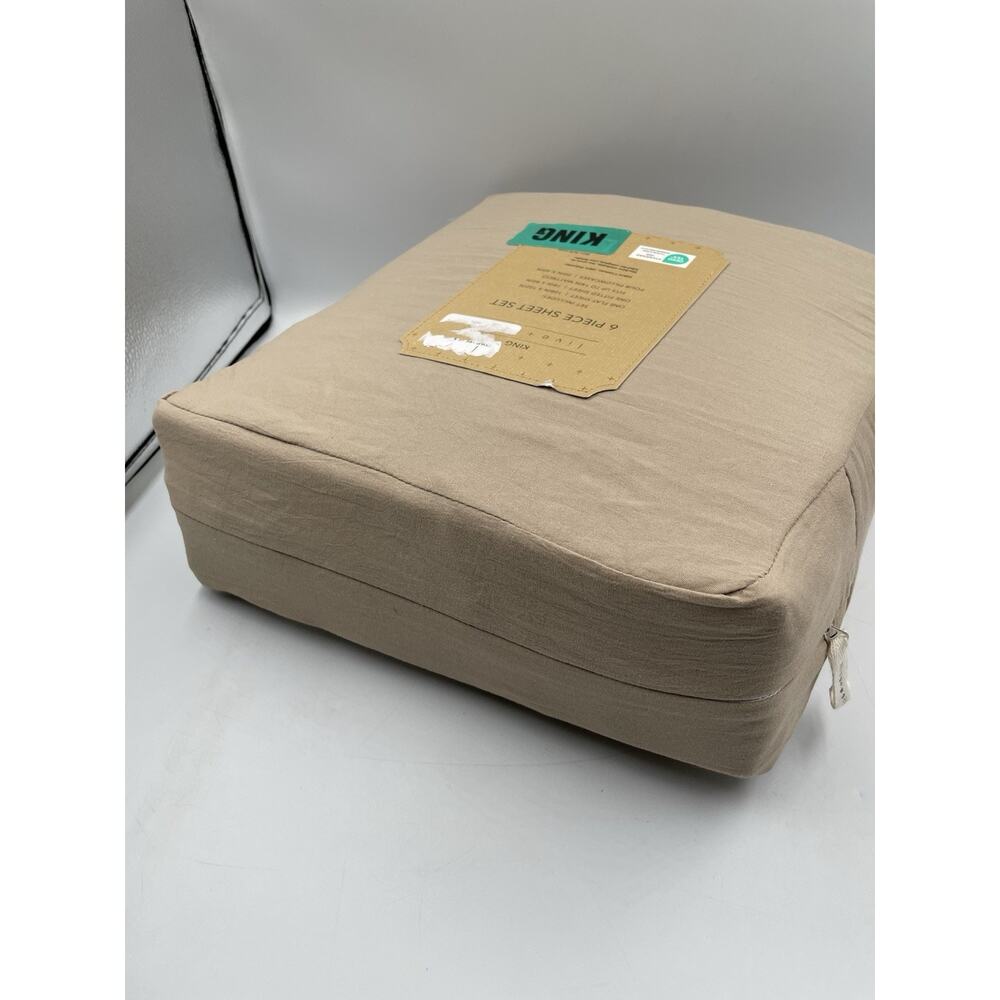 Live + Well 6 Piece Brown King Sheet Set New with Tags - Fast Shipping! - Picture 3 of 5